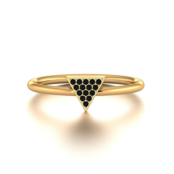 Triangle stone clearance ring