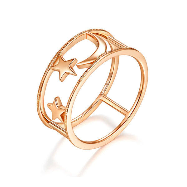 Rose gold deals star ring