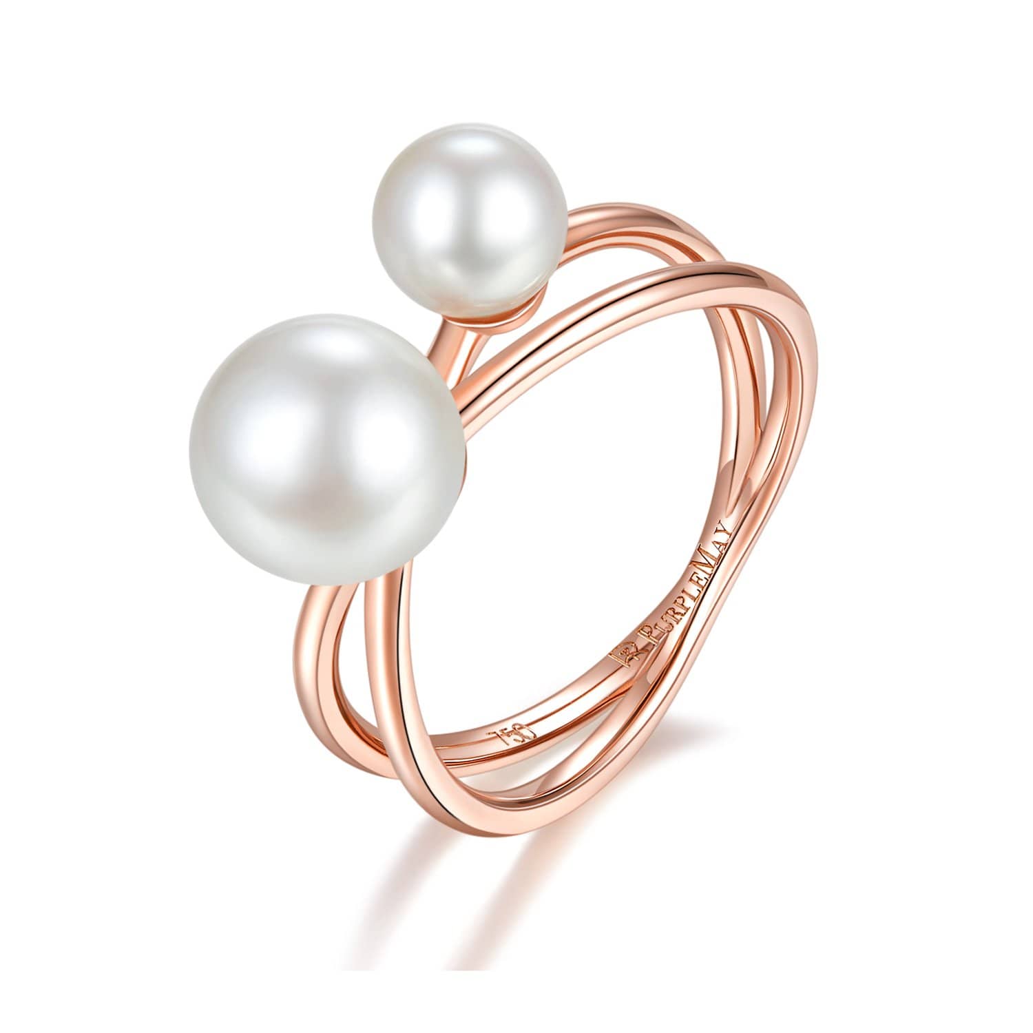 18k Solid Gold Due Akoya Pearl Double Layer Ring | Rings Melbourne Australia