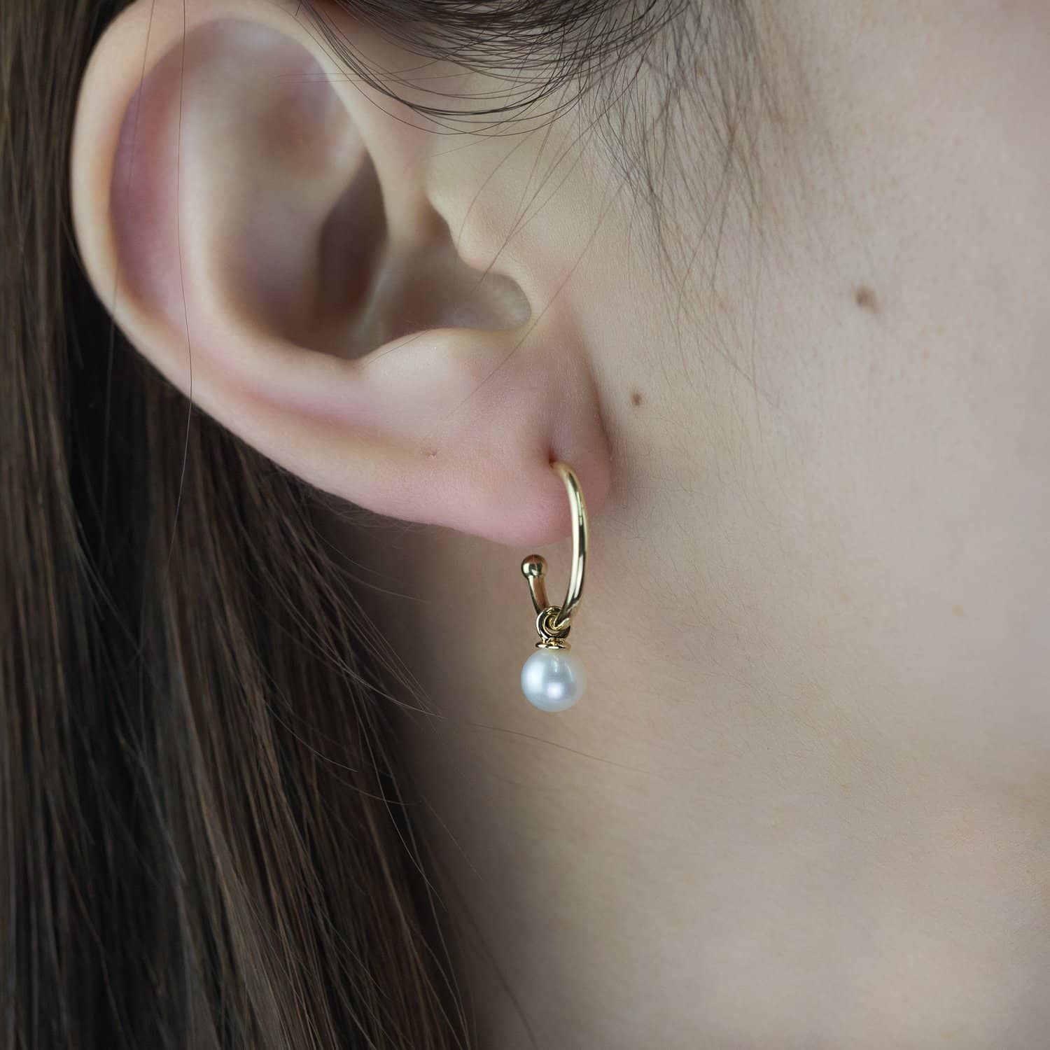 Pearl Stud Hoop Earrings - Melbourne, Australia