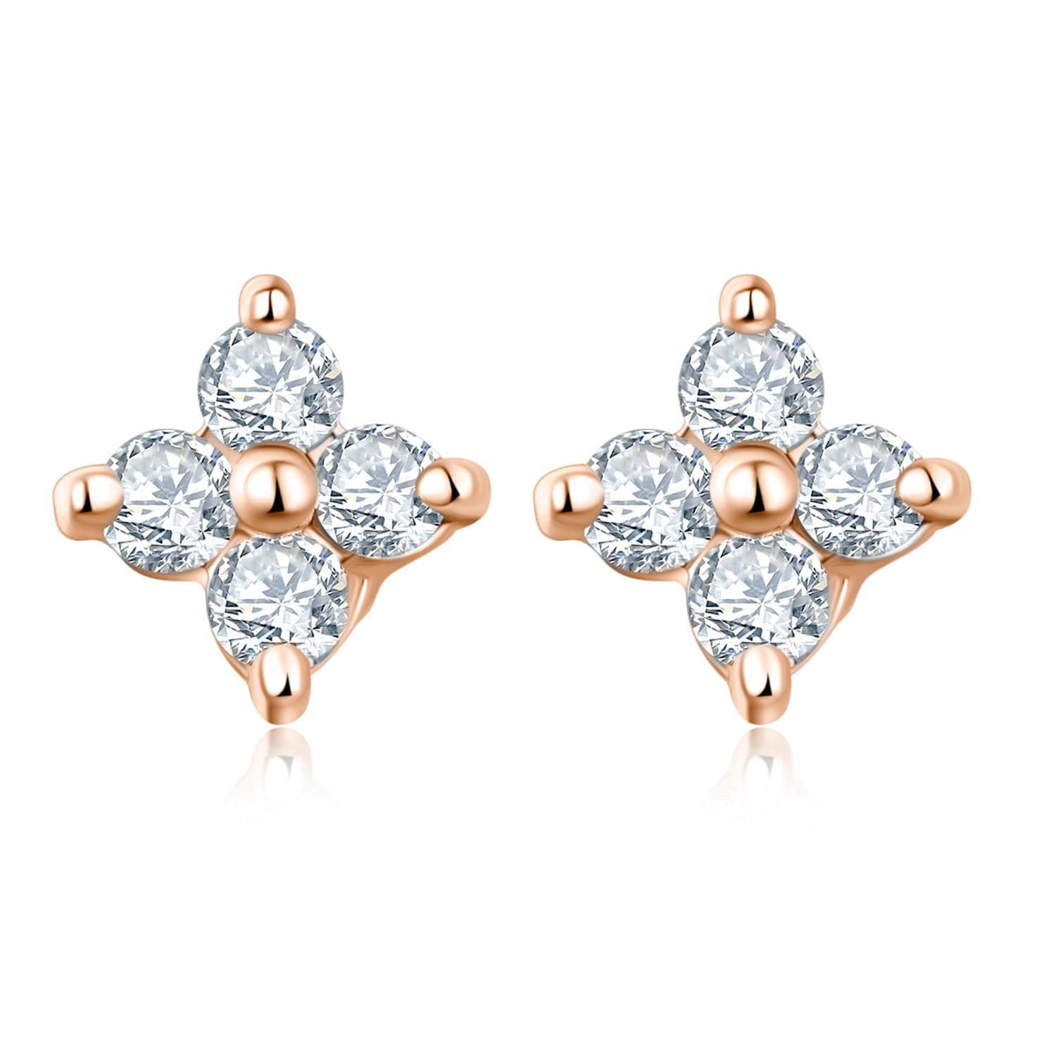 Clover Diamond or Sapphire Stud Earrings - Melbourne, Australia