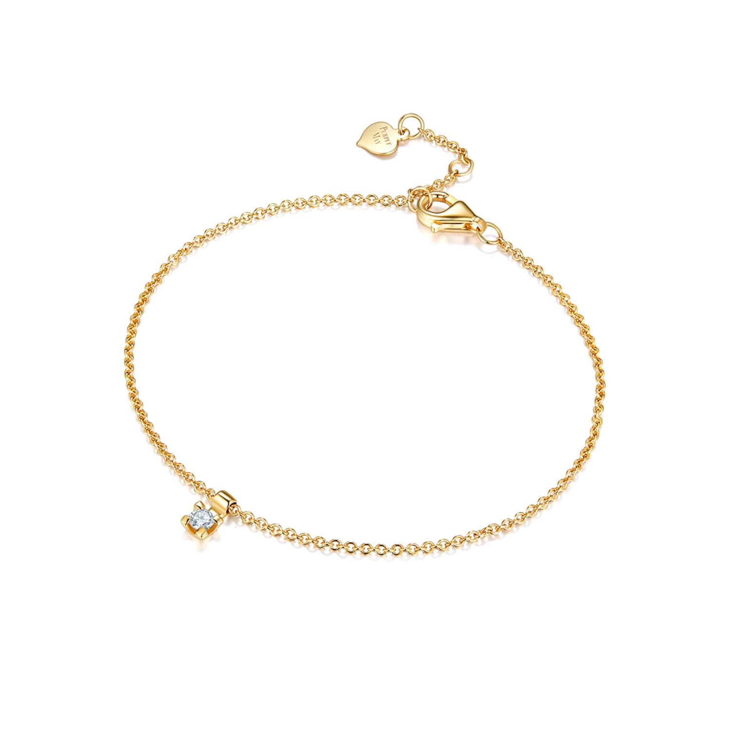 18k Solid Gold One Diamond Bracelet - Melbourne, Australia