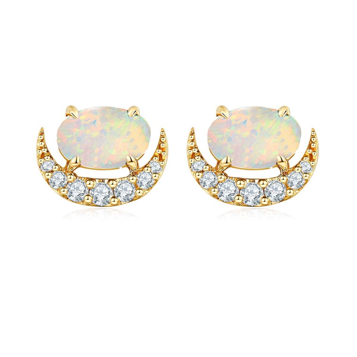 18 solid gold Australian Black Opal Diamond Stud Earrings - Melbourne, Australia