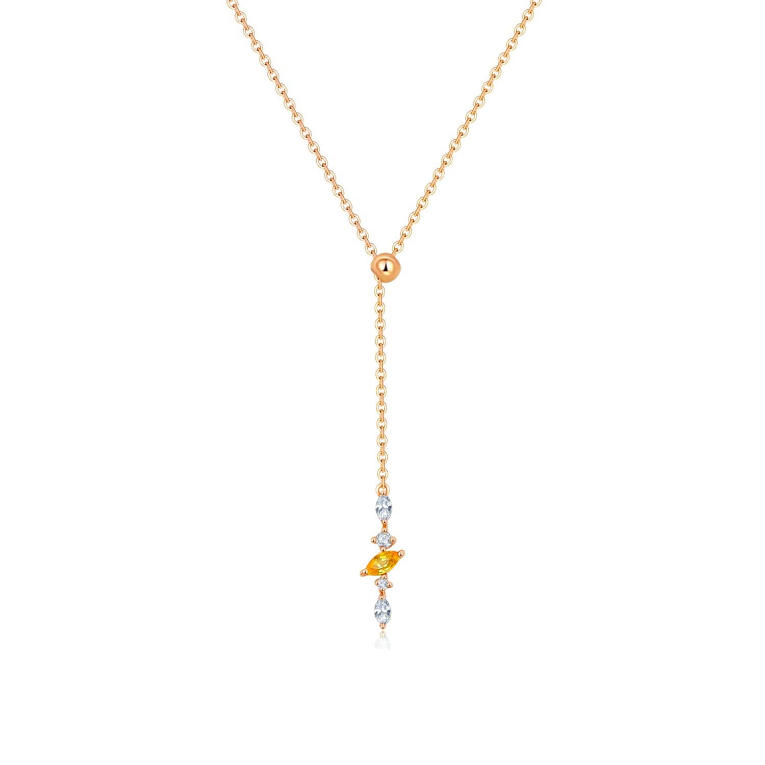 18k Solid Gold Marquise Sapphire and Diamond Necklace - Melbourne, Australia