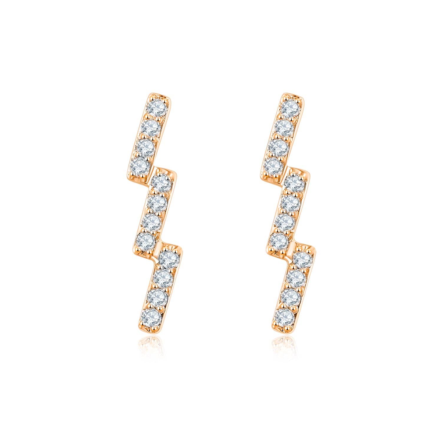 Lightning Element Diamond Stud Earrings in 18k Solid Gold - Melbourne, Australia