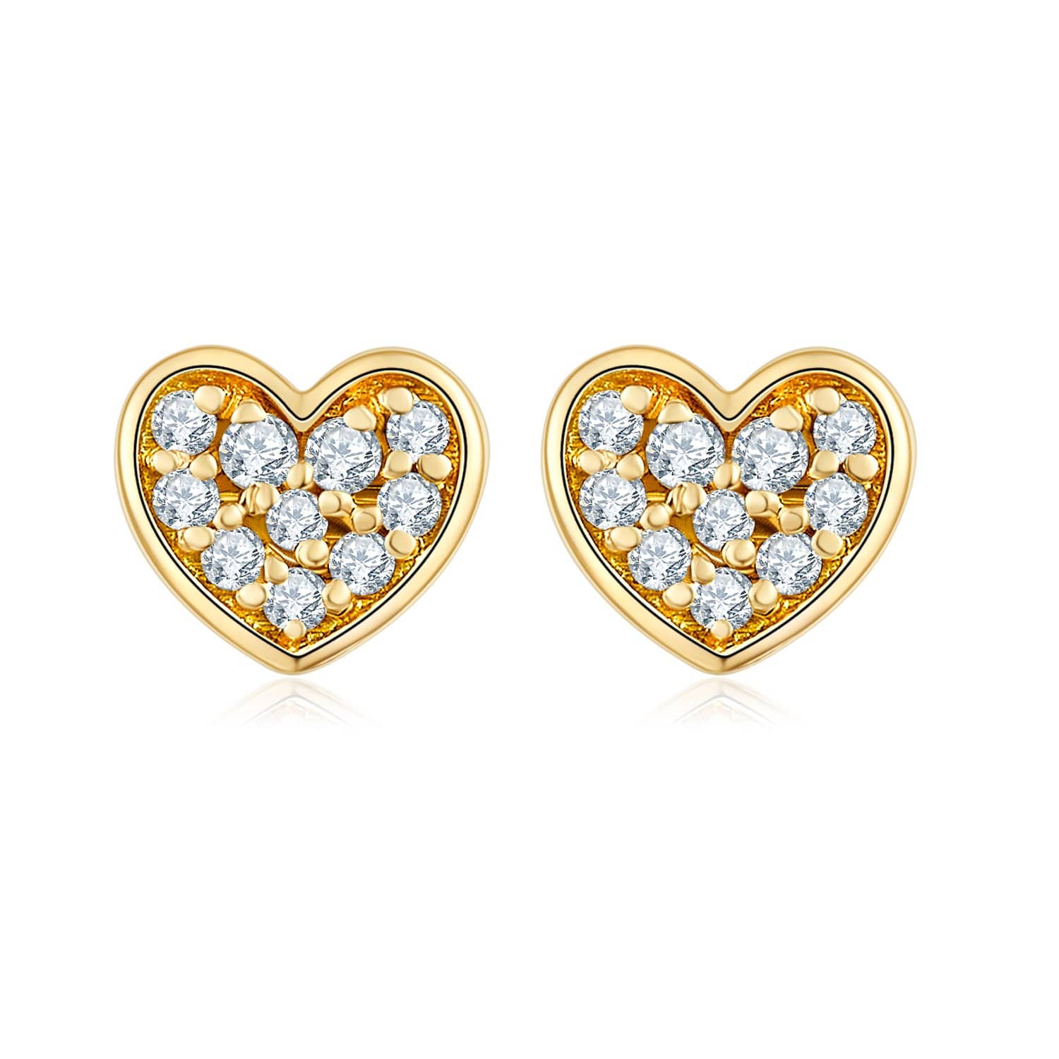 Heart Shape Diamond Stud Earrings - Melbourne, Australia