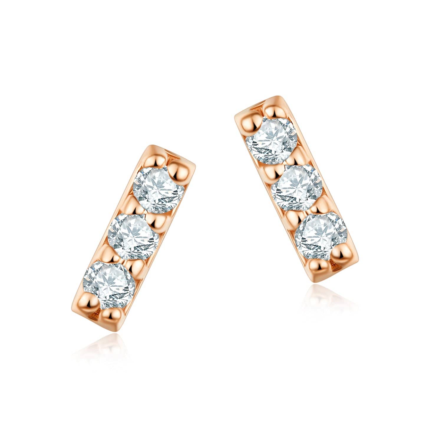 18K Solid Gold Diamond Stud Earrings - Melbourne, Australia