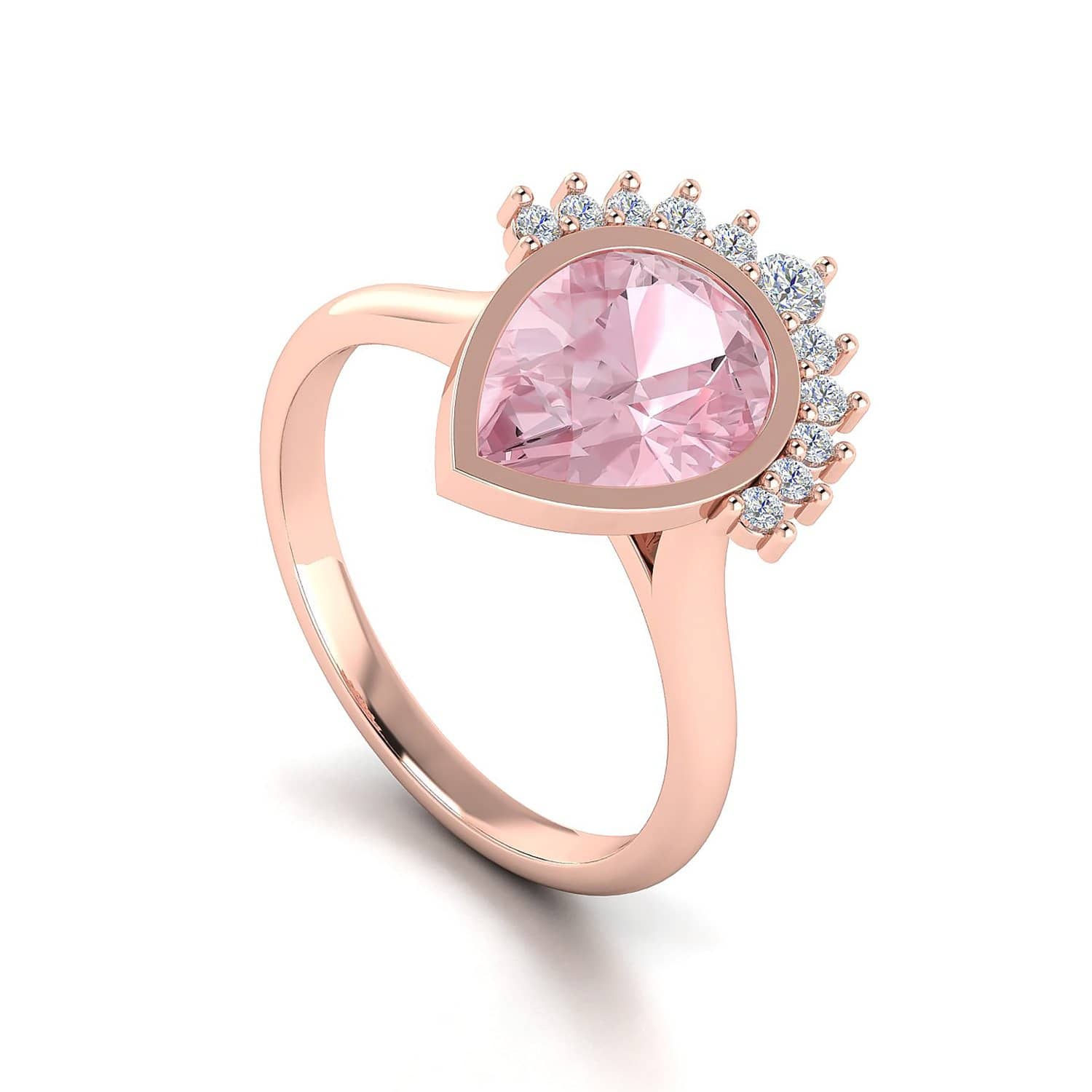 Buy Morganite & Diamond Engagement Ring in Melbourne, Australia | Masquerade 