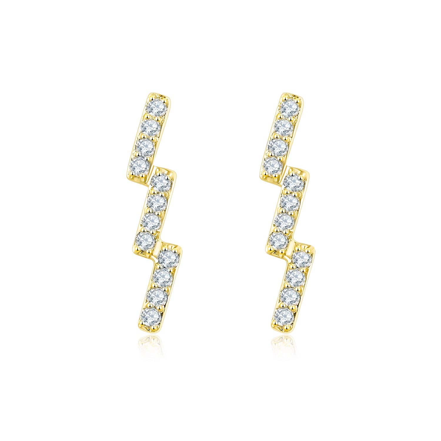 Lightning Element Diamond Stud Earrings in 18k Solid Gold - Melbourne, Australia