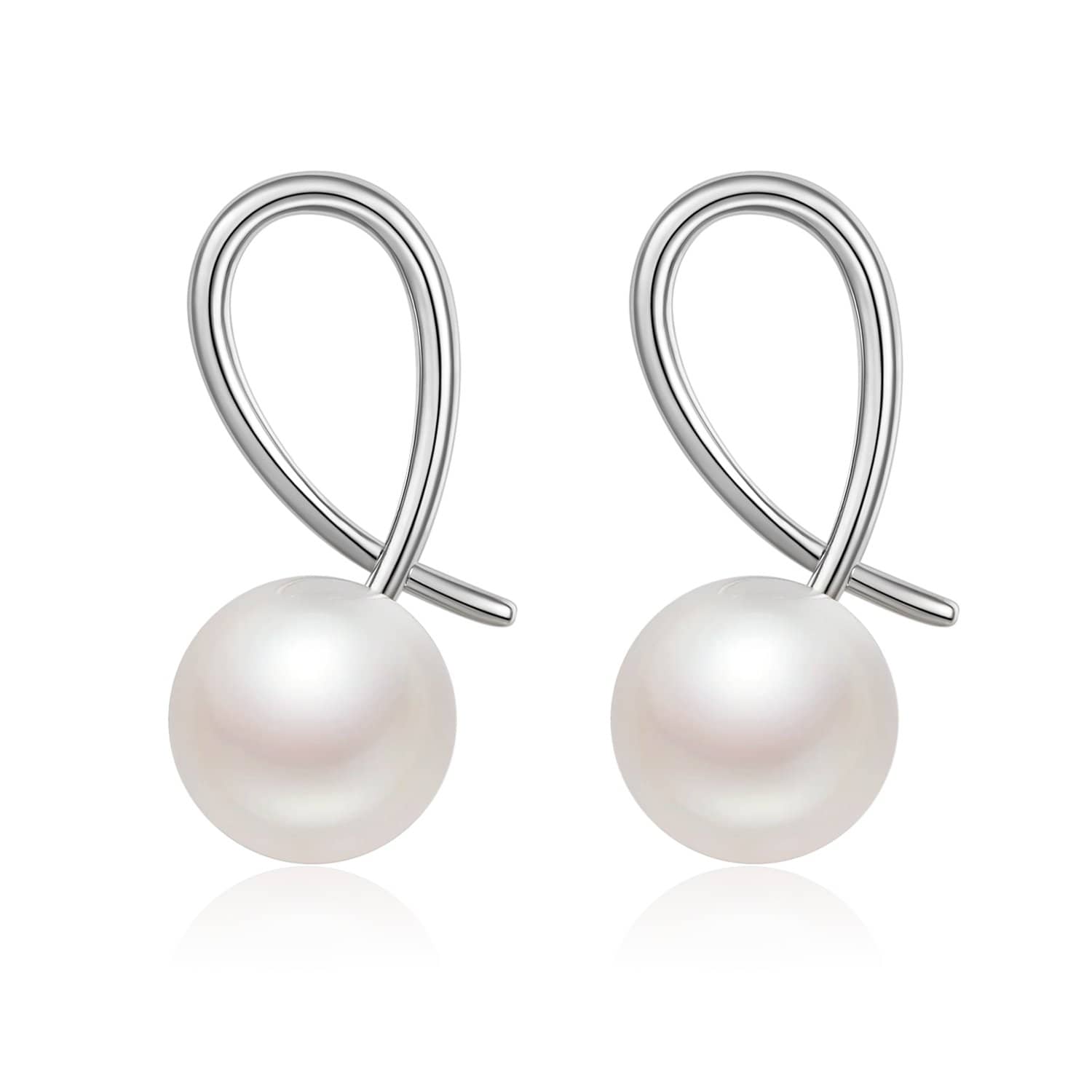 Natural Sea Pearl Geometrical Line Studs Earrings - Melbourne, Australia