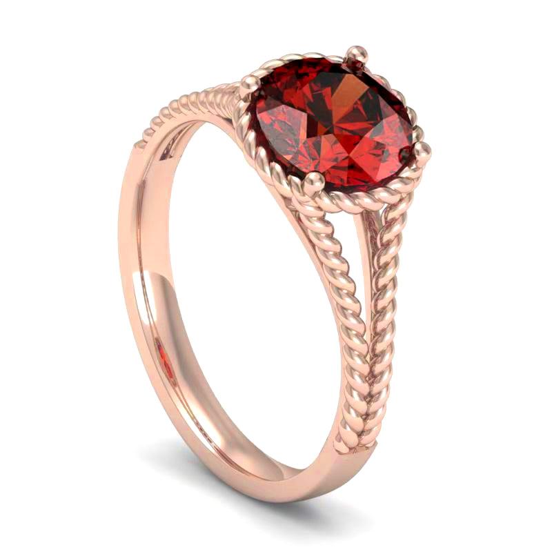 18K SOLID GOLD GARNET STATEMENT RING - Melbourne Australia