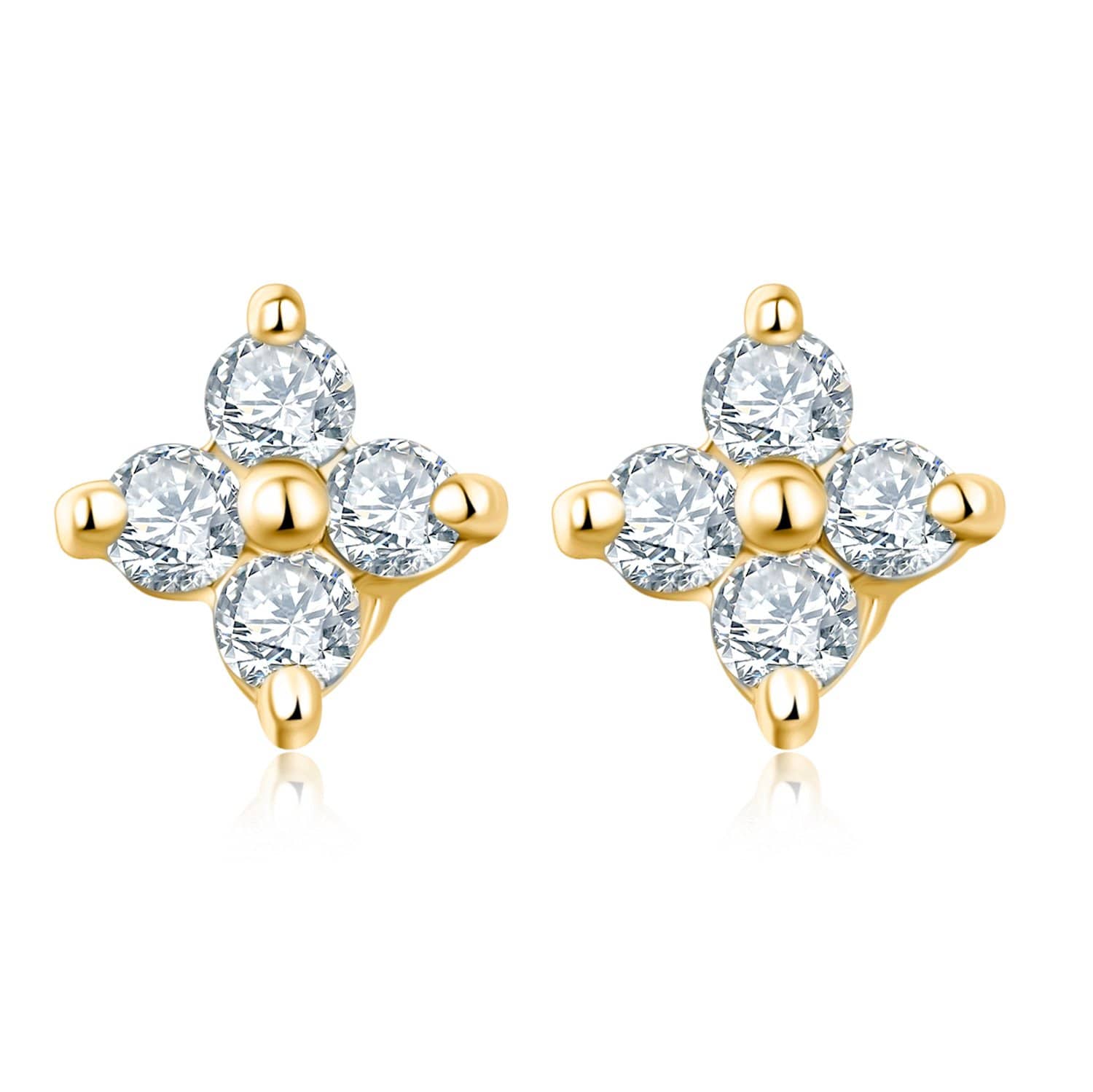 Clover Diamond or Sapphire Stud Earrings - Melbourne, Australia