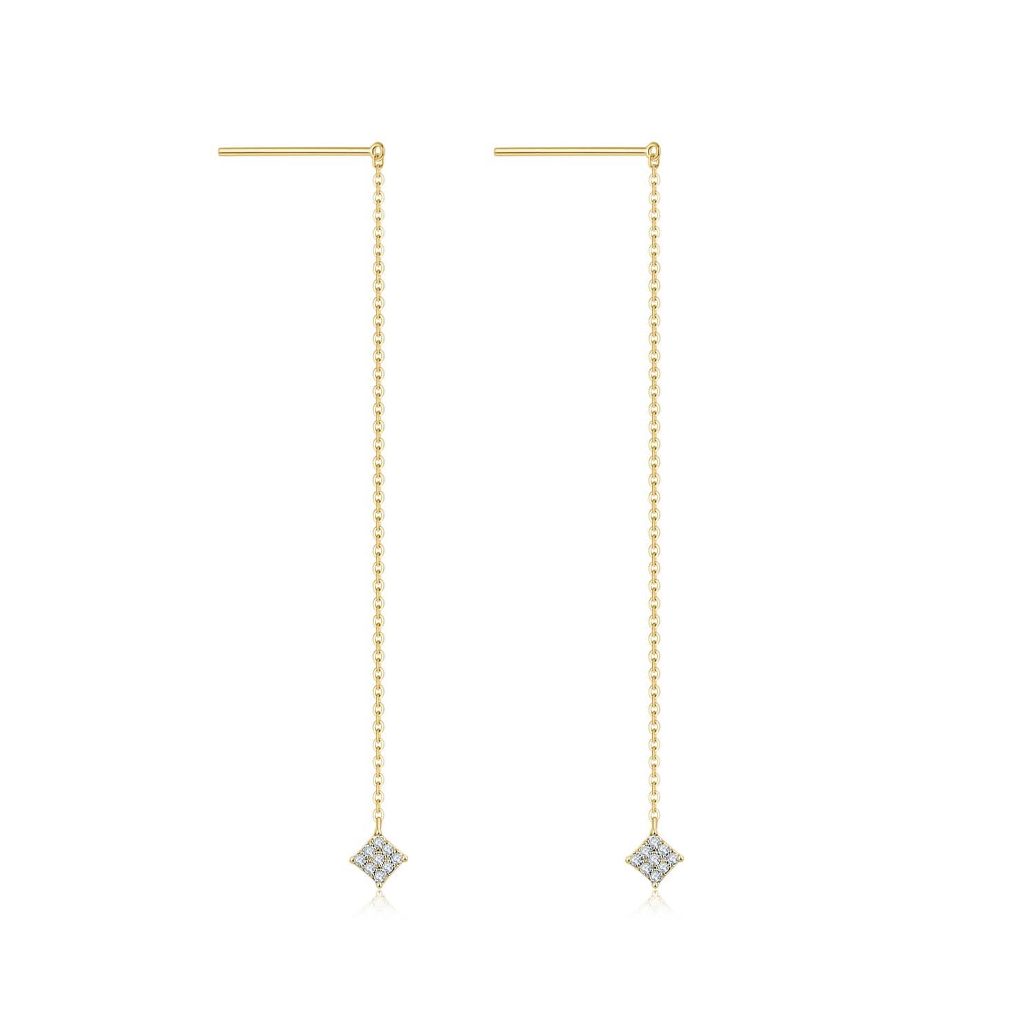 Rhombus Diamond Drop Earrings - Melbourne, Australia