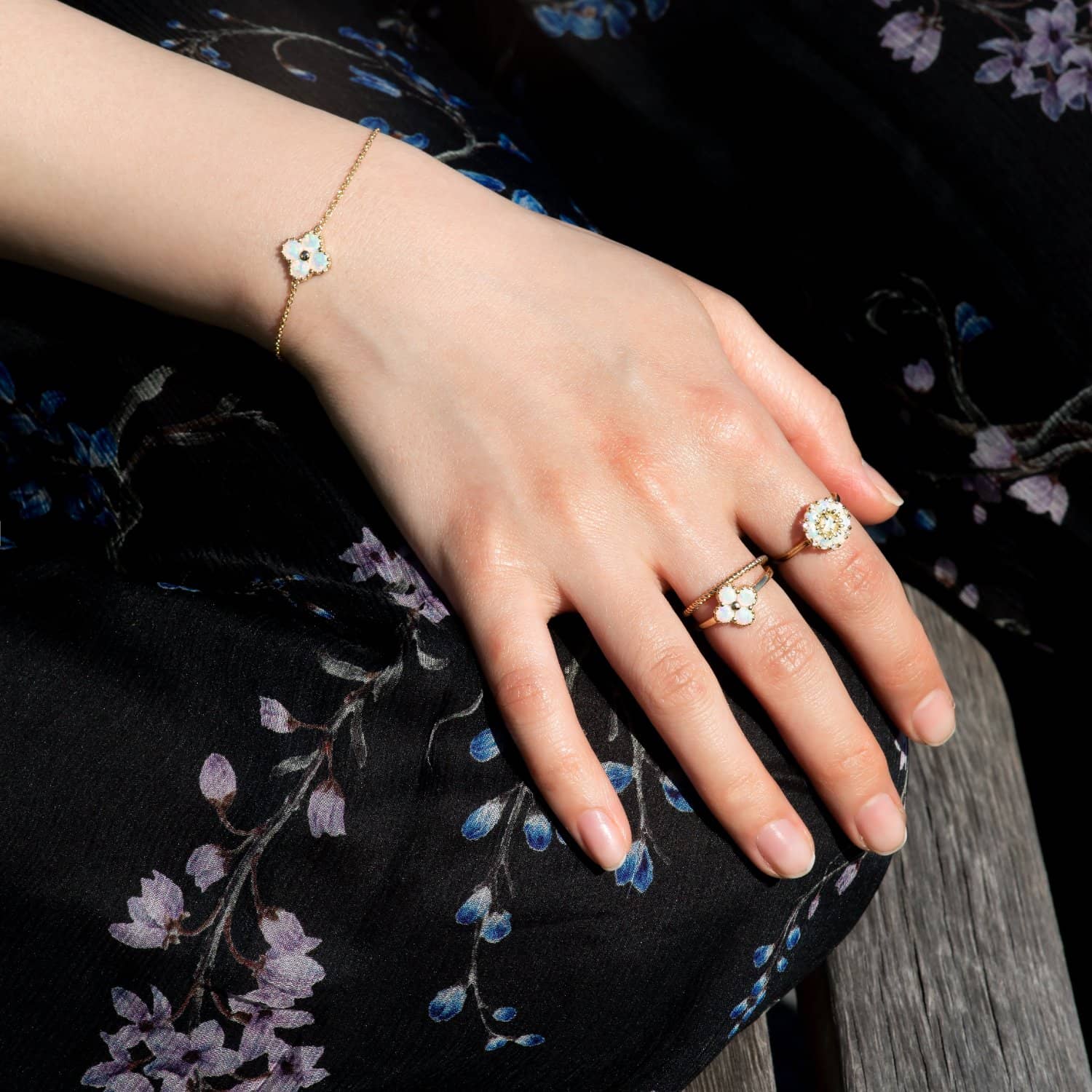 18k Solid Gold Australian White Opal Ring - Melbourne, Australia