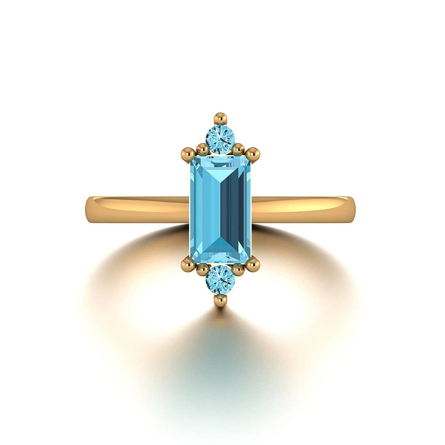 18K SOLID GOLD TOPAZ STATEMENT RING - Melbourne, Australia