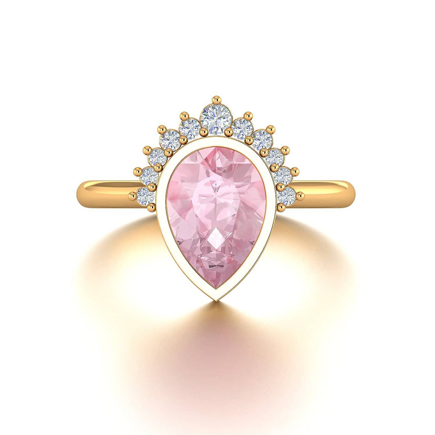 Pink Morganite Engagement Rings Melbourne, Australia | Masquerade