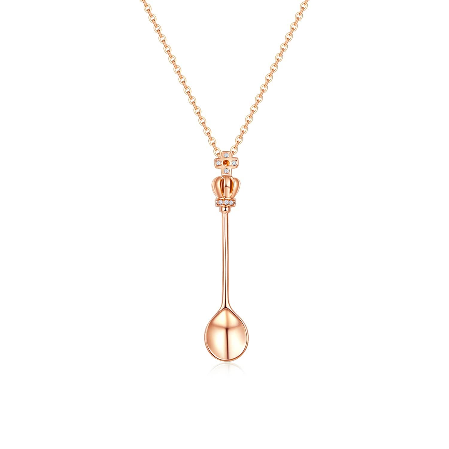 High Quality Spoon Necklace Melbourne | 18k Solid Gold Lucky Spoon Pendant Necklace - Australia