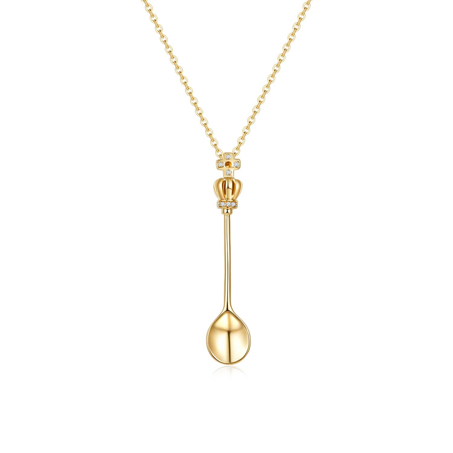 Buy low price, high quality spoon necklace | 18k Solid Gold Lucky Spoon Pendant Necklace - Melbourne, Australia