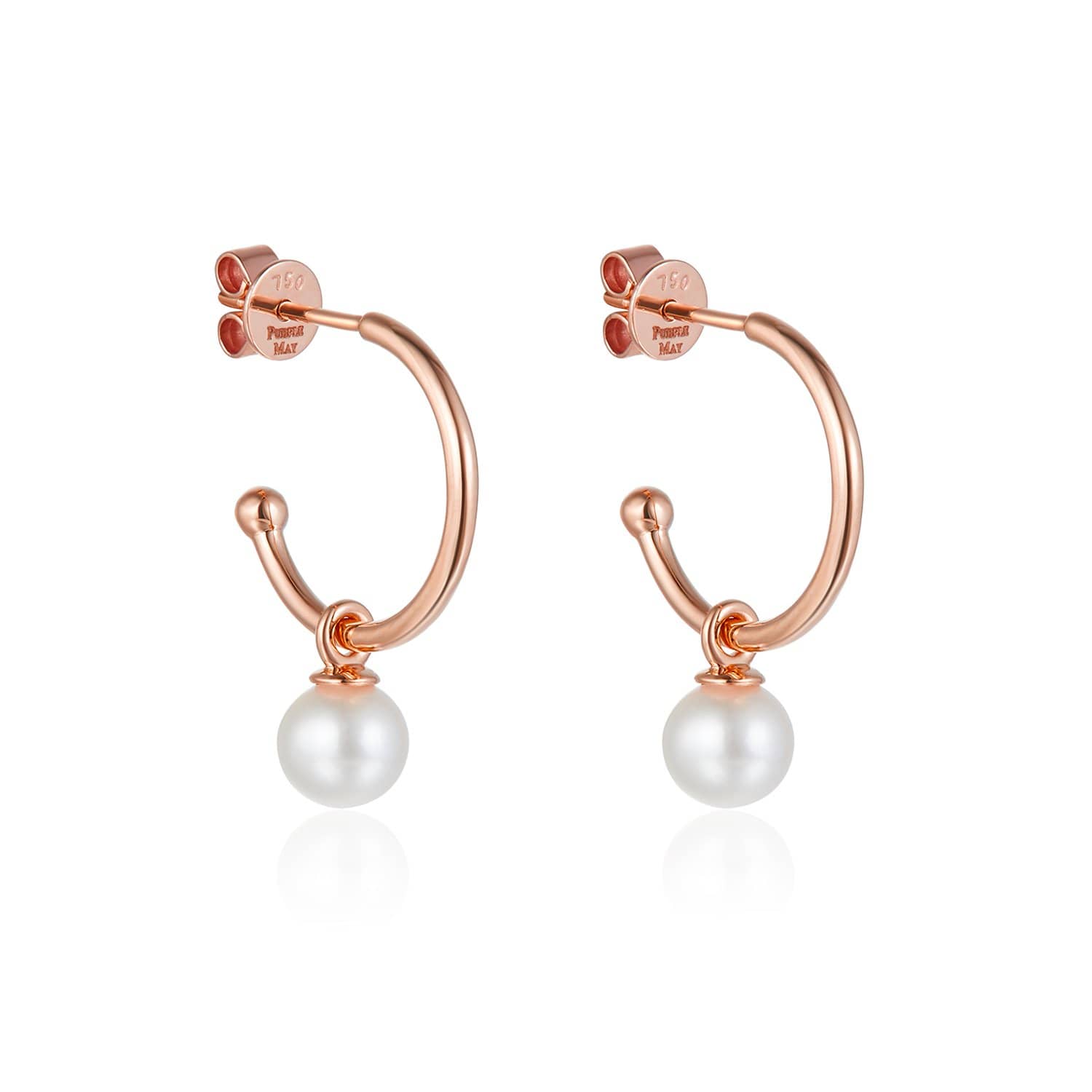 Pearl Stud Hoop Earrings - Melbourne, Australia