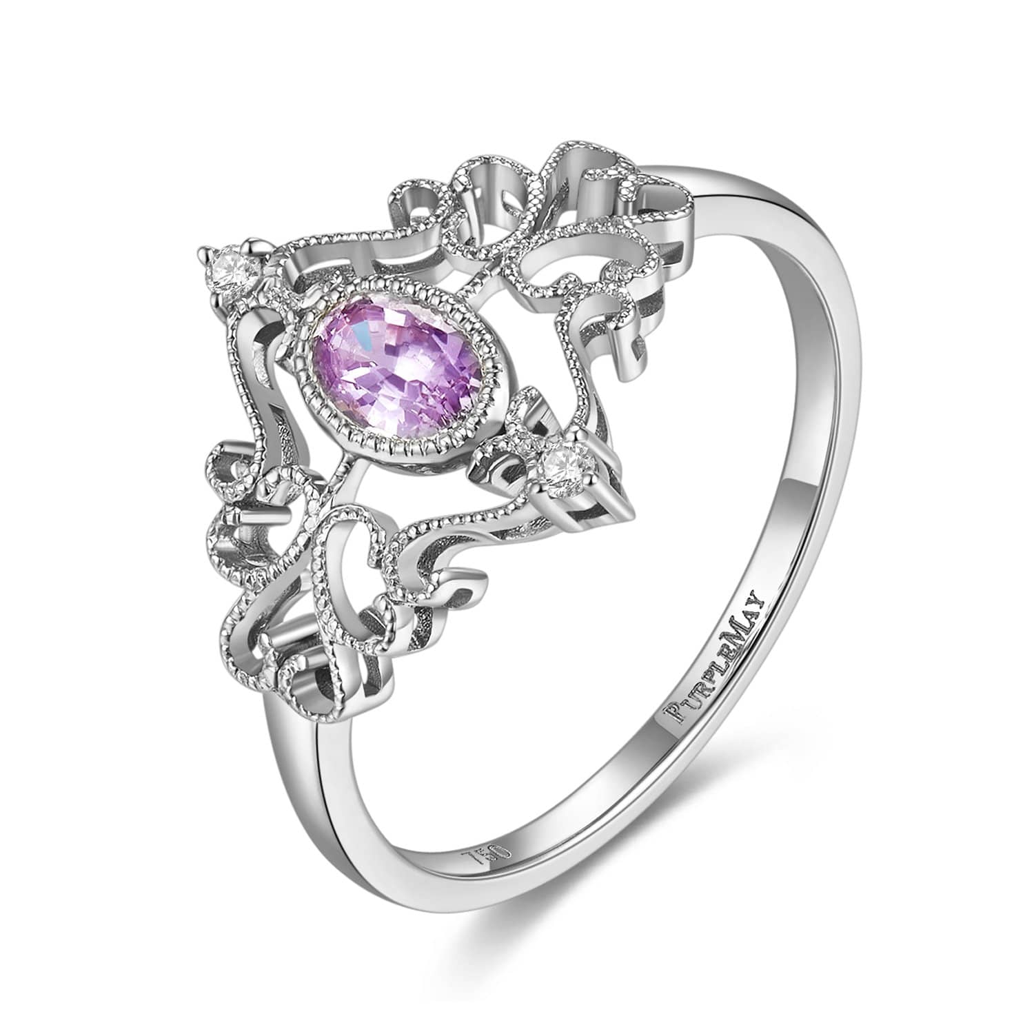 18K SOLID GOLD ANTIQUE DECO PINK SAPPHIRE DIAMOND ENGAGEMENT RING - Melbourne, Australia