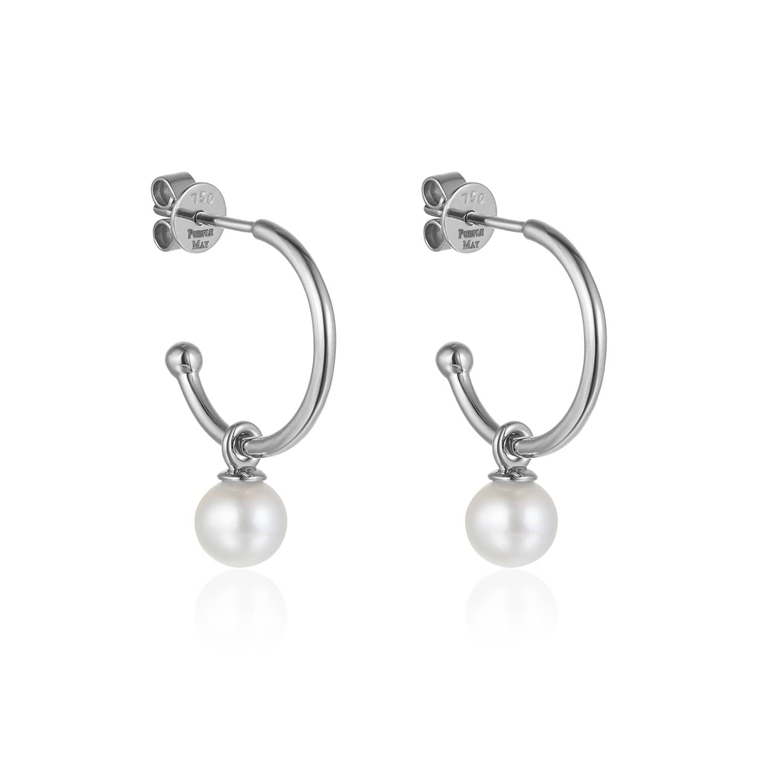 Pearl Stud Hoop Earrings - Melbourne, Australia