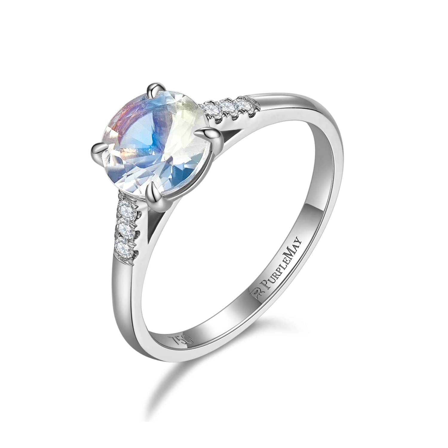 18k Solid Gold Solitaire Moonstone Engagement Ring - Melbourne, Australia