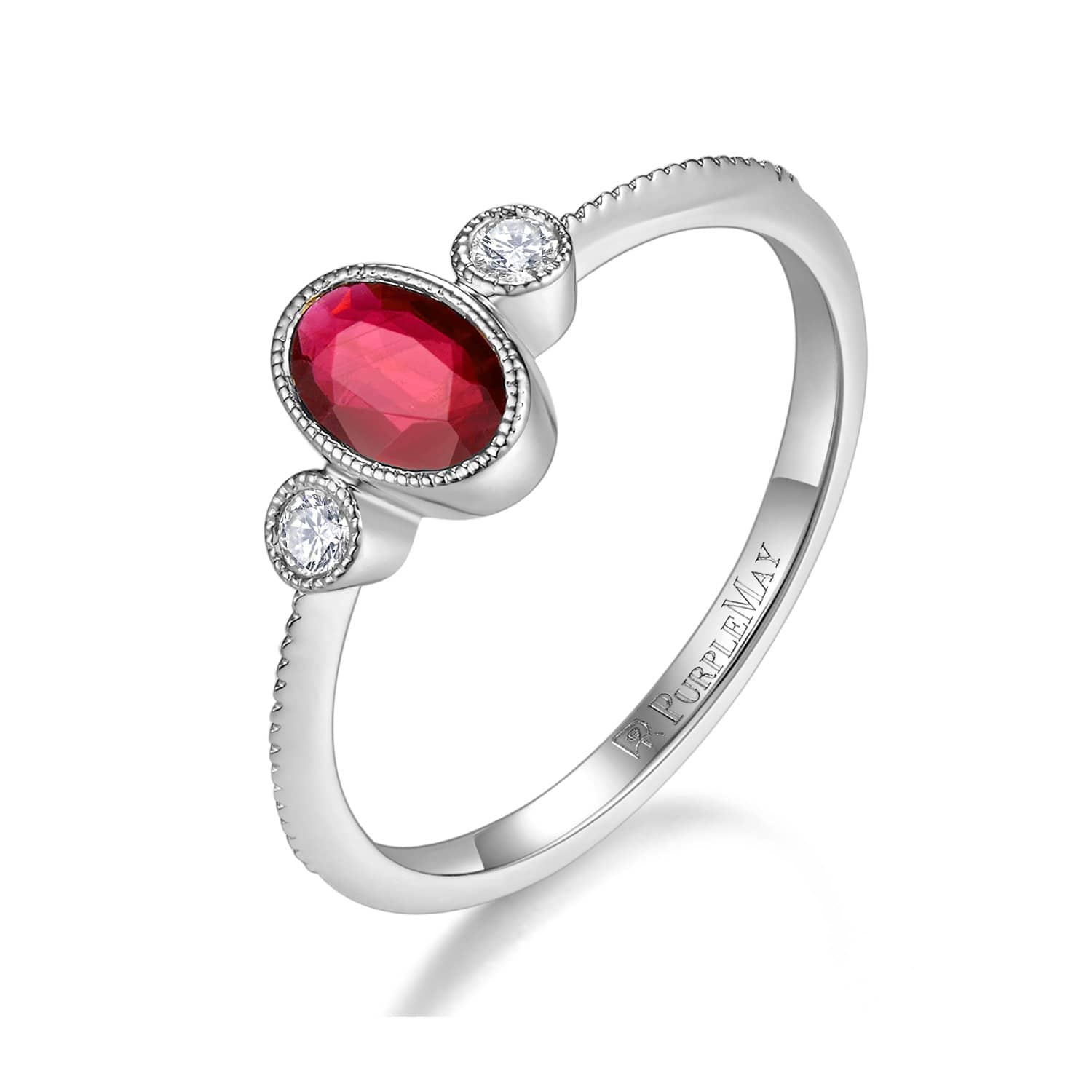 18k Solid Gold Oval Bezel Set Ruby Ring - Melbourne, Australia