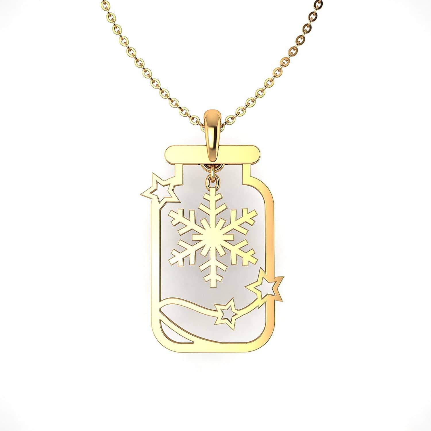 CHRISTMAS 18K SOLID GOLD SEPARABLE WISH BOTTLE NECKLACE - Melbourne, Australia