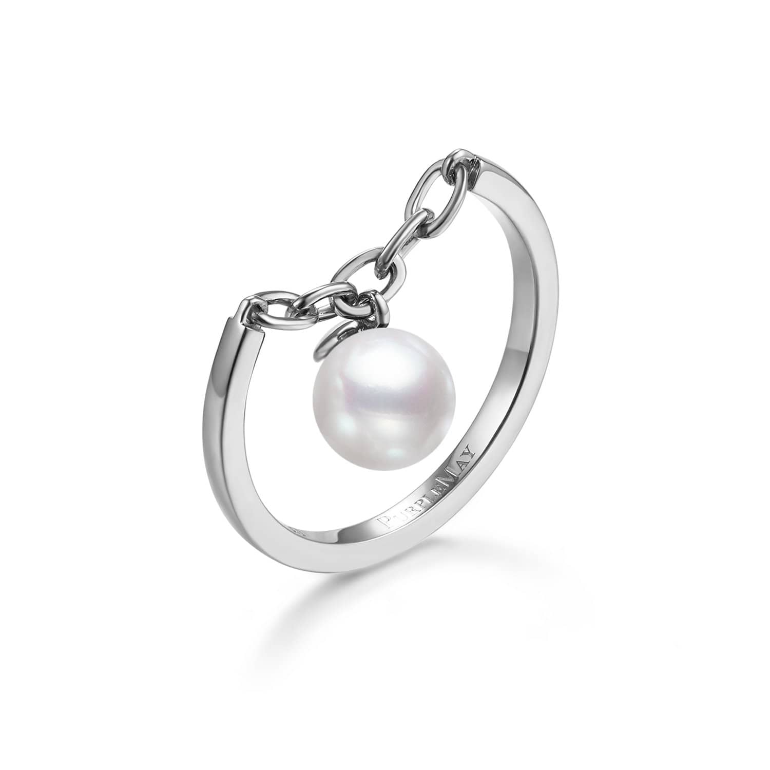 18k Solid Gold Akoya Pearl Chain Ring - Melbourne, Australia