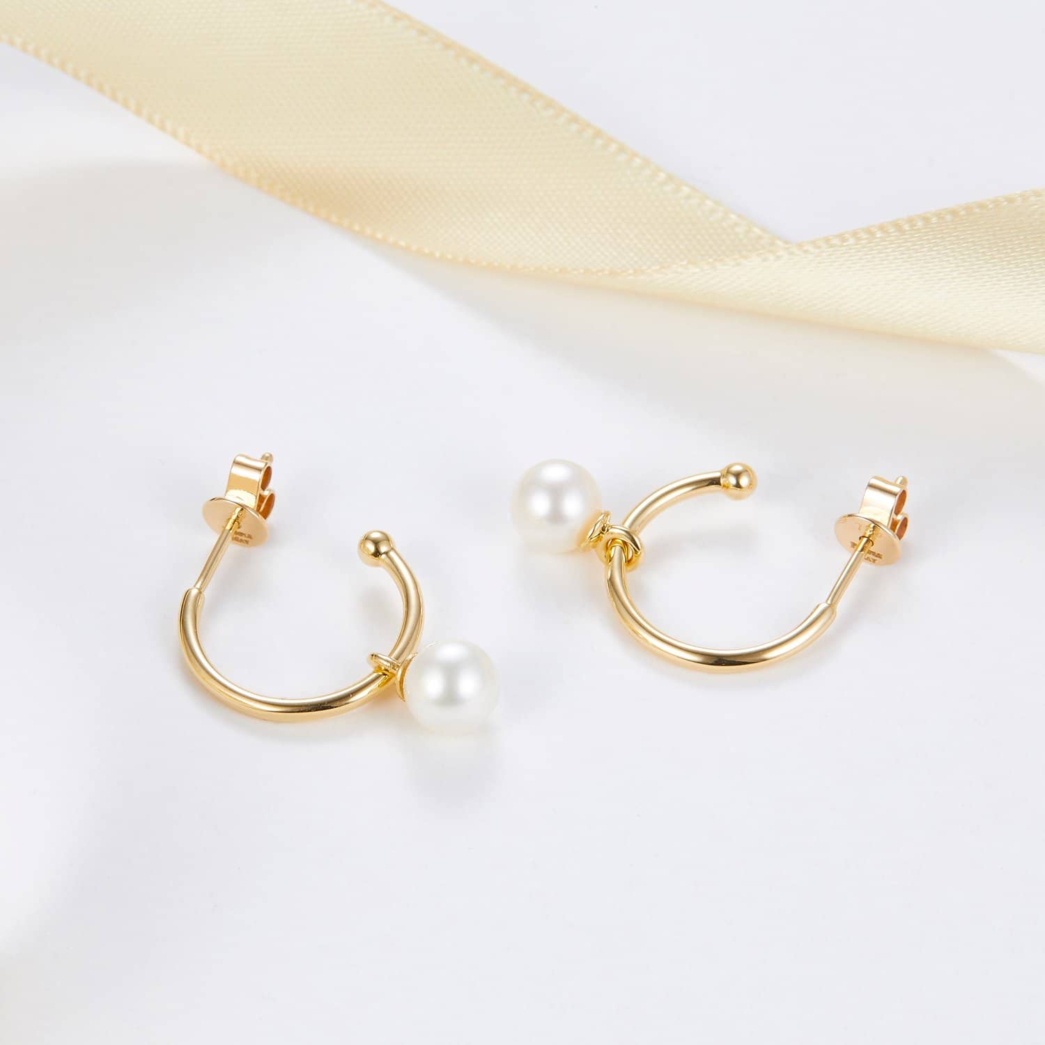 Pearl Stud Hoop Earrings - Melbourne, Australia