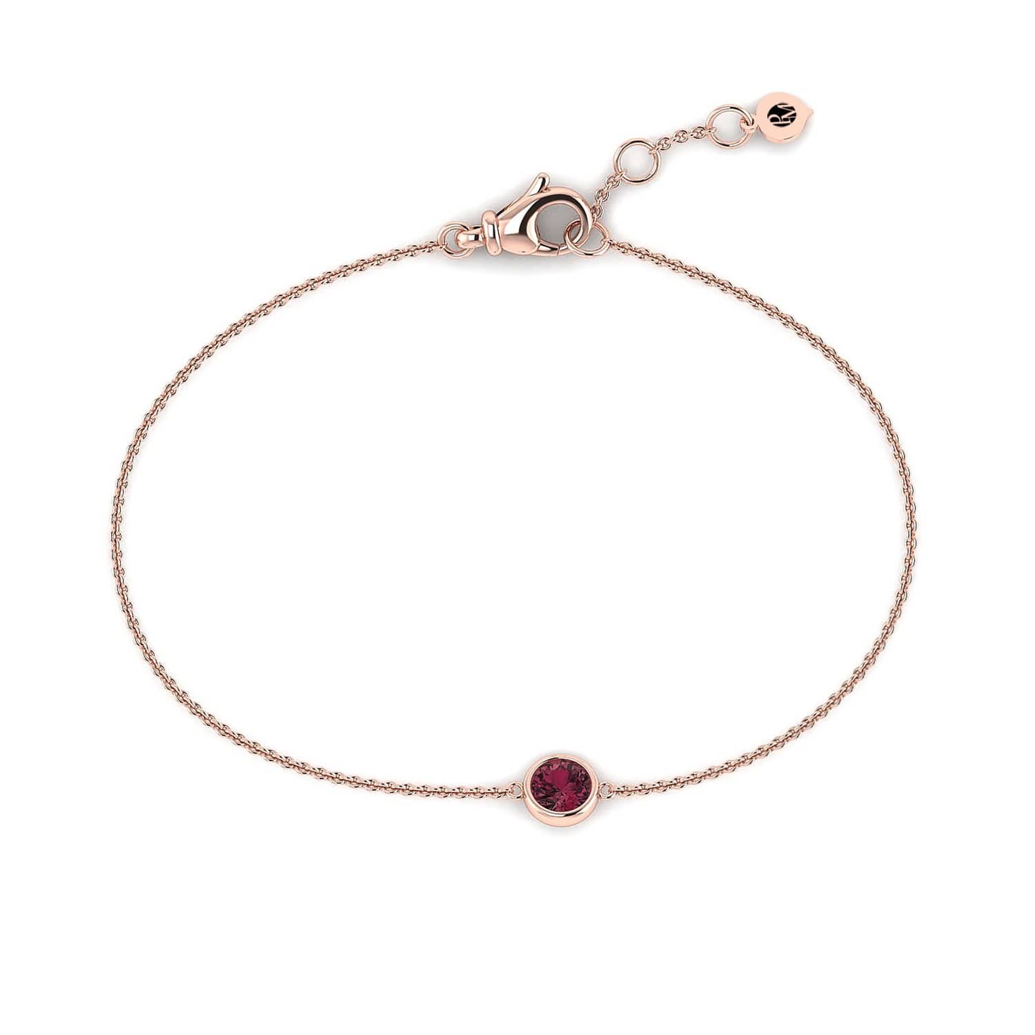 18K SOLID GOLD RED TOURMALINE BRACELET - Melbourne, Australia