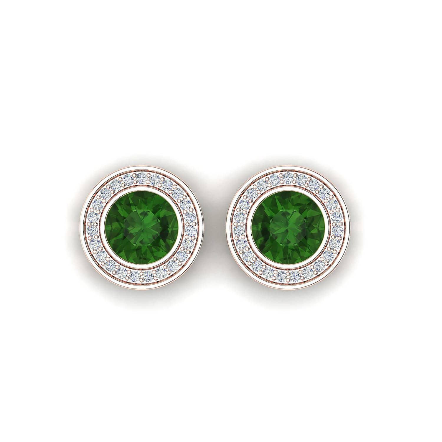 18K SOLID GOLD GREEN TOURMALINE EARRINGS - Melbourne, Australia