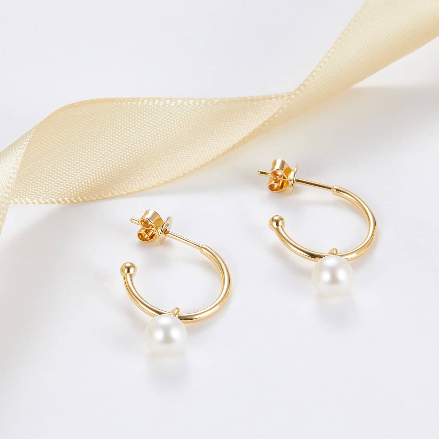 Pearl Stud Hoop Earrings - Melbourne, Australia