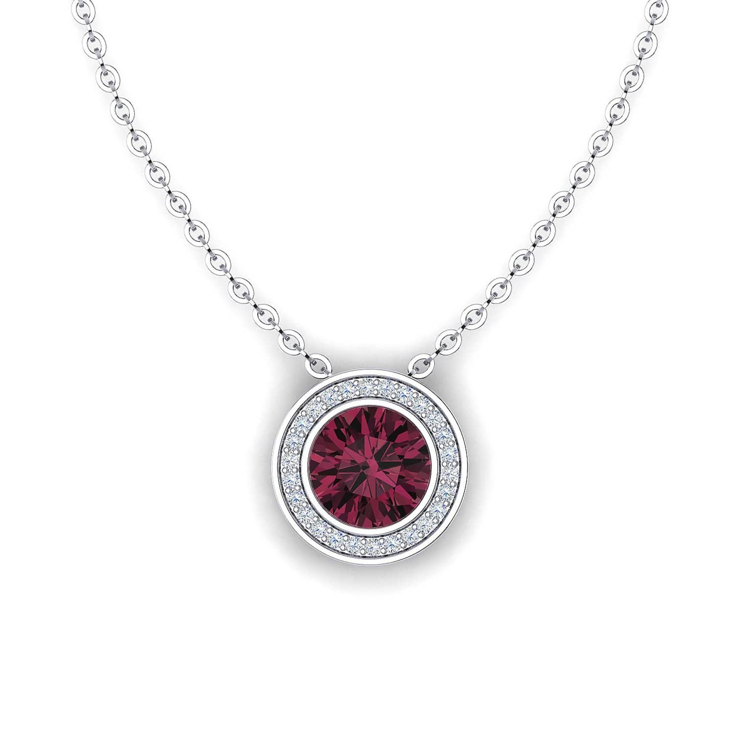 18K SOLID GOLD RED TOURMALINE NECKLACE - Melbourne, Australia