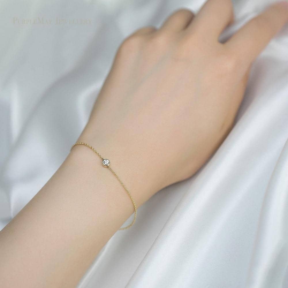 18k Solid Gold Classic Diamond Bracelet - Melbourne, Australia