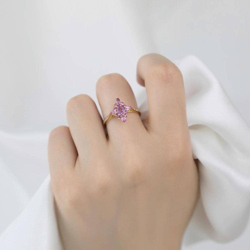 18k Solid Gold Antique Pink Sapphire Rings - Melbourne, Australia