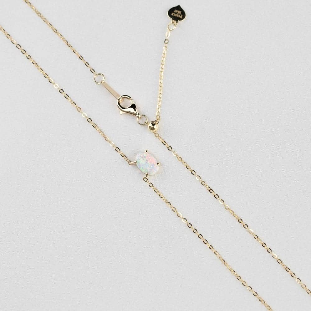 18k Solid Gold Simply Australian Opal Necklace - Melbourne, Australia