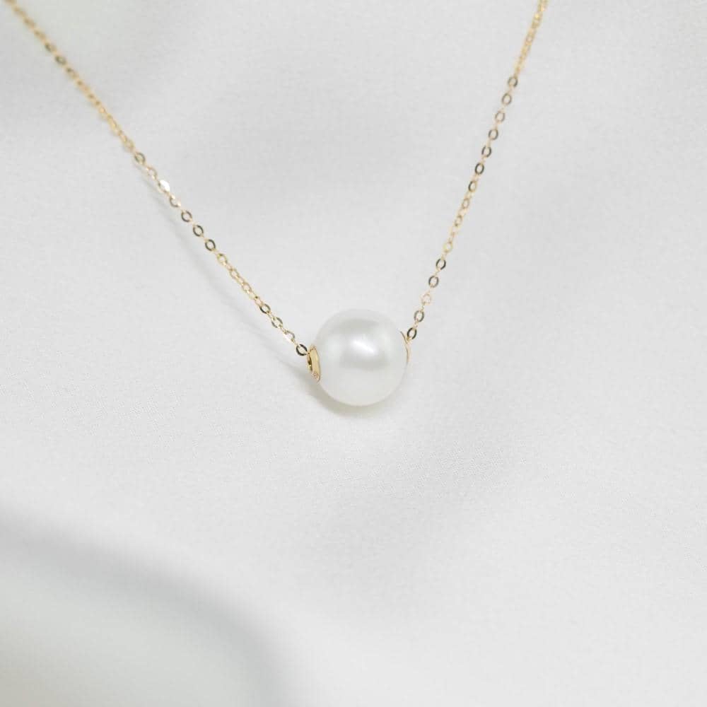 18k Solid Gold 9mm Akoya Pearl Necklace - Melbourne, Australia