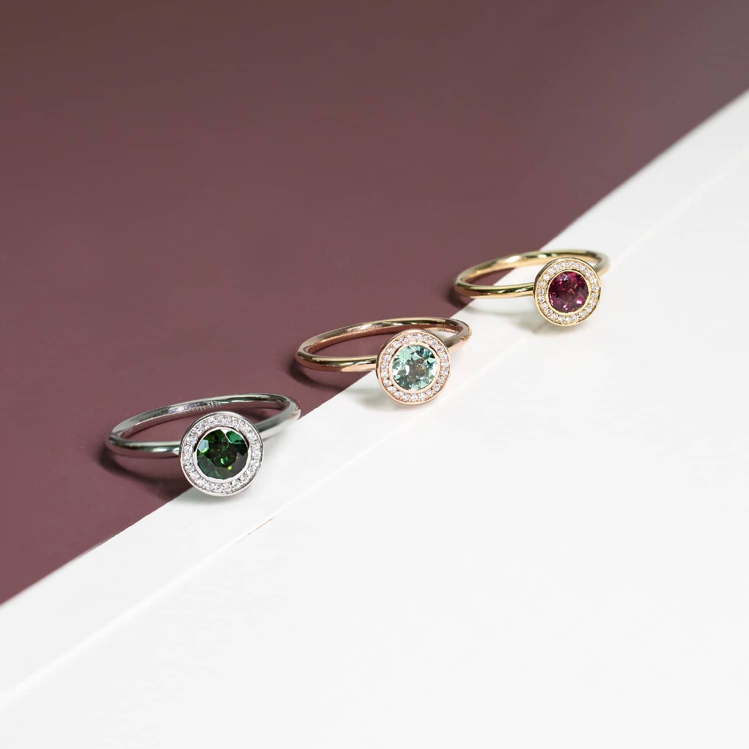 18K SOLID GOLD TOURMALINE ENGAGEMENT RING - Melbourne, Australia